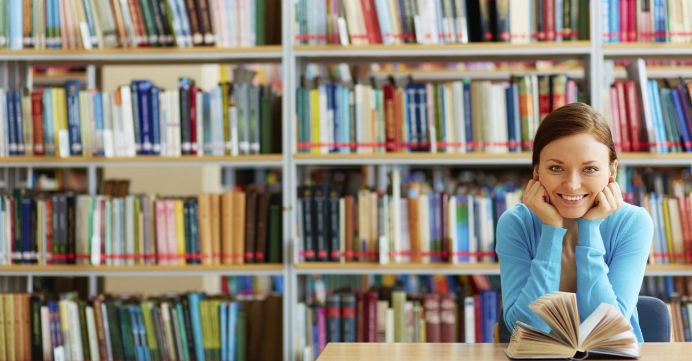 girl library books